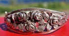 Antique Art Nouveau Floral Bracelet Solid Silver Hallmarks