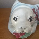 Blue Sky Clayworks  chubby Manatee Mermaid    Tropical Beach Decor Bowl planter