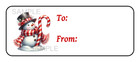 30 Christmas Gift Tag Stickers Labels Snowman