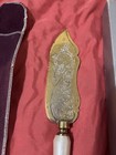 Gerity Cake Knife Silver Plate Vintage 1981 Faux Pearl Handle Box   Sleeve Read