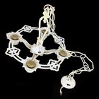 Antique Four Bulb Art Deco Cast Chandelier Ceiling Light Fixture 1940s Vintage