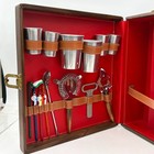 Vintage Mcm Port-a-bar Faux Leather Liquor Case Portable Travel Bar  Complete