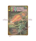 Metallic Home Kitchen Wall Art 1977 Ufo Flying Saucers Comics Metal Tin Sign