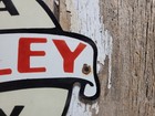 Vintage Hubley Toy Porcelain Sign Rare Old Childresn Kids Toys Cast Iron Train