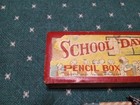 Vintage Wooden School Days Pencil Box Made In Japan Decent Very Rare Unique
