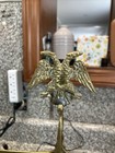 Vintage Brass  Balance Scale With Double Head Eagle Finial     Made In Greece