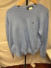 New Polo Ralph Lauren Blue 100  Cotton Crew Neck Knit Pullover Sweater Mens L