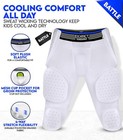 Exxact Sports Battle 7 Pad Youth Football Girdle For Boys With Cup Pocket