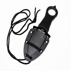 Tactical Black Full Tang Neck Knife Fixed Blade Military Dagger Sheath-aj327