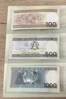 Lithunanian Unissued Banknotes 1991 100  1994  500   1000  1991  Aa0002556