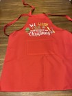 Christmas Baking  Apron Adjustable Kitchen Apron    we Wish You A Merry Christmas