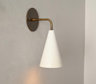 1 Light Cone Shade Handmade Vintage Wall Mid Century  Brass Sputnik Chandelier