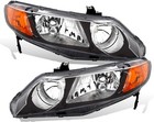Jdm Black Replacement Halogen Headlights Set Honda Civic Sedan 4 Door hybrid -