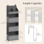 4 Tier Over The Door Diaper Organizer For Nursery  Large Heavy Duty Hanging S   