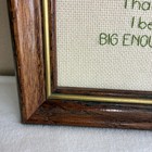 Vintage Fishermans Prayer Cross Stitch Needlepoint Wood Framed 10  X 12 