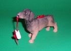 Holiday Dachshund Dog Holding A Bone Present Christmas Tree Ornament Nwt
