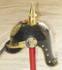 German Iron Pickelhaube Helmet Brass Accents Wwi Prussian Officer Helmet