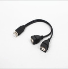 Usb 2 0 A Male To 2 Dual Female Jack Y Splitter Hub Power Cord Adapter Cable New