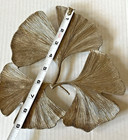 Michael Aram Ginkgo Leaf Trivet Nickel Plated Handcrafted 8 5  X 9  Footed