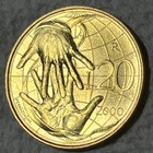 2000 San Marino 20 Lire Coin Solidarity Man Towards The Third Millennium
