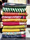  5-piece Mix-and-match Wholesale Tribal Kanta Patchwork Quilt Set Vintage Cotton