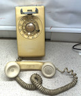 Vintage Western Electric Bell System Beige Rotary Dial Wall Telephone Untested