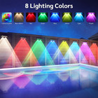 Solar Power Fence Light Outdoor Led Rgb Garden Deck Wall Stair Step Lamp 8colors