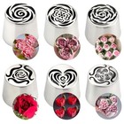 Extra Large Russian Flower Piping Tips  Stainless Steel Icing Tips Set  Rose Flo