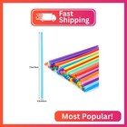 Patelai Straw Holder Dispenser And 200 Pcs Straws Plastic Drinking Straw Organiz