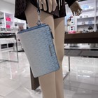 Michael Kors Jet Set Travel Large Doublezip Wristlet Wallet Light Sky Blue