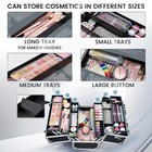 Professional Makeup Train Case Extra Large Cosmetic Organizer Box 6 Trays