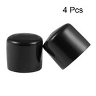 Uxcell 4pcs Rubber End Caps 38mm Id Vinyl Round X 40mm H  Black
