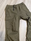 H m Men   s Olive Green Cargo Pants With Drawstring Waist Size S
