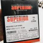 Superior Abrasives 10115 Mounted Flap Wheel 1 5in X 1in X 1 4in 80 Ao 10 box