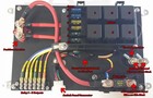 Street strip Car Fuse relay Panel Board 6 Circuits Color Coded Copper Wire