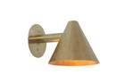 1 Light Cone Handmade Vintage Wall Mid Century Modern Raw Brass Wall Fixture