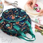 Embroidery Project Bag Supplies Storage Carrying Tote Case With Multiple Pockets