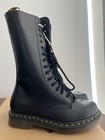 Brand New  Dr Martens 1914 Black Smooth Laceup Tall Boots Uk4 Eu37 Usm5 Usw6-6 5