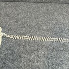 Vtg Tatting Hand Tatted Lace 5 8  White Doll Dress Trim 2 Pcs 140    Total Unused