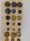 Antique vintage Military Uniform Buttons Collector Board Scovill Waterbury
