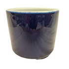 Chinese Old Porcelain Collection Monochrome Blue Glazed Flowerpot Vase