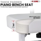 5core Piano Bench Keyboard Stool Guitar Chair 3  Seat Cushion Back Support Banco