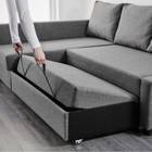 Ikea Sleeper Sofa Bed With Storage  Convertible  Brown  230x151 Cm