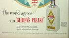 Gilbey s Gin Alcohol Compass Direction North South East Vintage Print Ad 1952