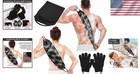 Exfoliating Back Scrubber   Shower Gloves Set - Black Nylon  3 Count