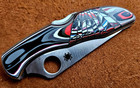 Fordite Customized Spyderco   Santa Fe Stoneworks  Delica Nib  rare 