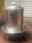 Antique Silver Plate Biscuit Box  Design  Sheffield