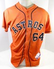 2013-19 Houston Astros  64 Game Used Orange Jersey Nameplate Removed 44 Dp25536