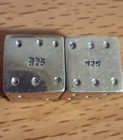 925 Sterling Silver Pair Of Dice 2 Two 14mm Wide Each