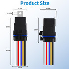 5-pin Waterproof Relay Kit 40 30 Amp 12v Relay Switch With Harness 12 16 Awg Tin